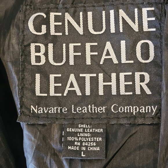 Y2K Black Leather Laceup Jacket Black Embroidered Roses On Back Sz L Biker Goth - Picture 12 of 12